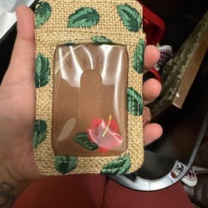 Tropical Green and Tan Key Card Holder lilo and stitch